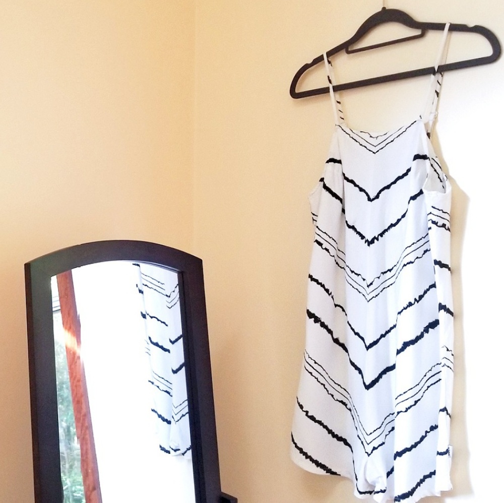 RVCA Established Black & Ivory Print Romper